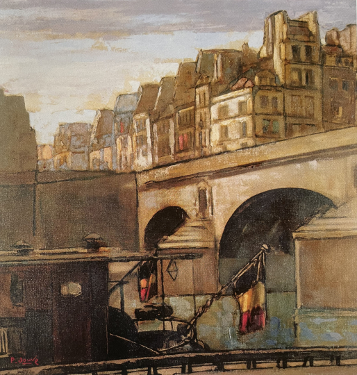 Paul JOUVE (1878-1973) - Le petit pont. 1942.